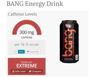 Bang energy drink caffeine level