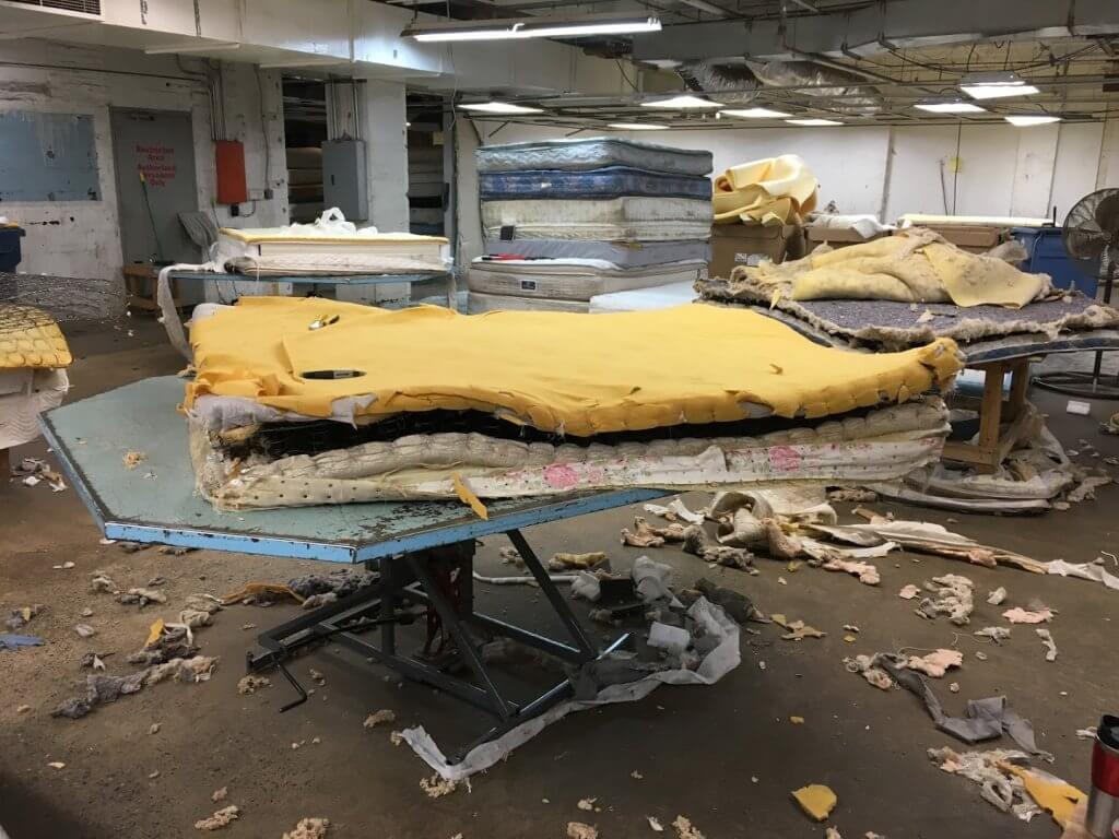 destroyed mattress