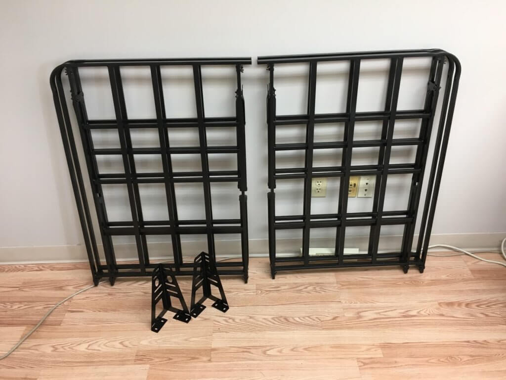 Purple bed frame parts
