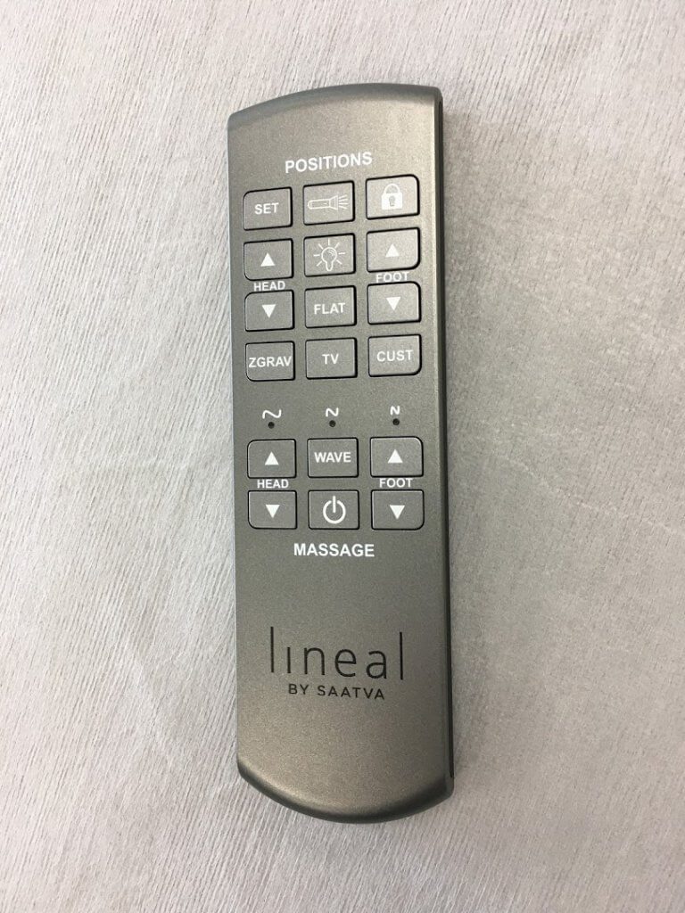 Lineal adjustable bed remote control