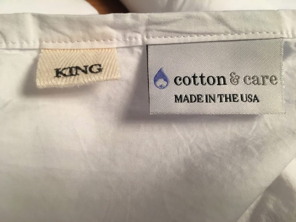 Cotton and care made in usa sheets