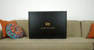luxe pillow packaging and unboxing